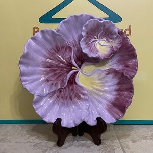 Corner Ruby Floral Platter